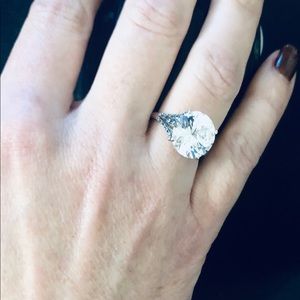 Lorenzo Ring. White sapphire with .925 sterling.